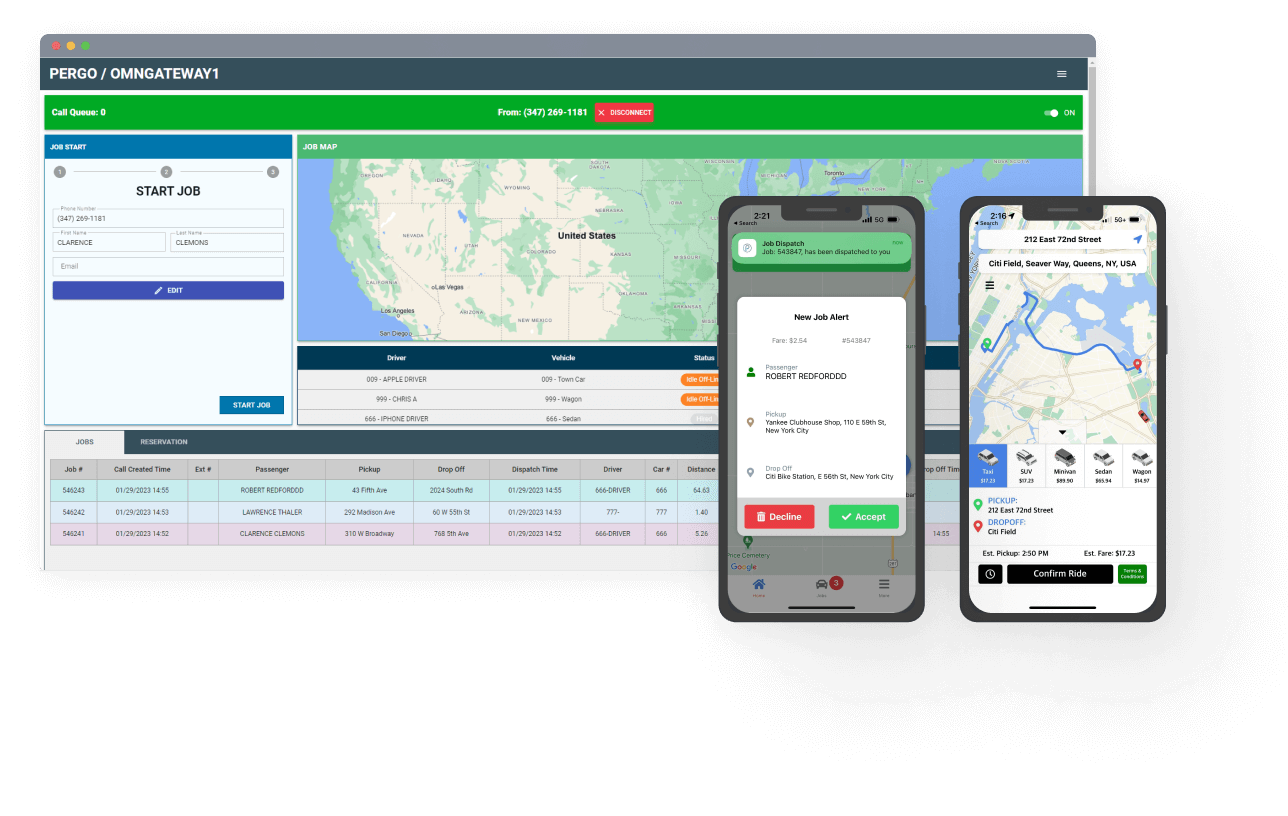 PerGO: The All-In-One Platform for Car Services, Taxi Companies, Limo Services and Drivers 1 device
